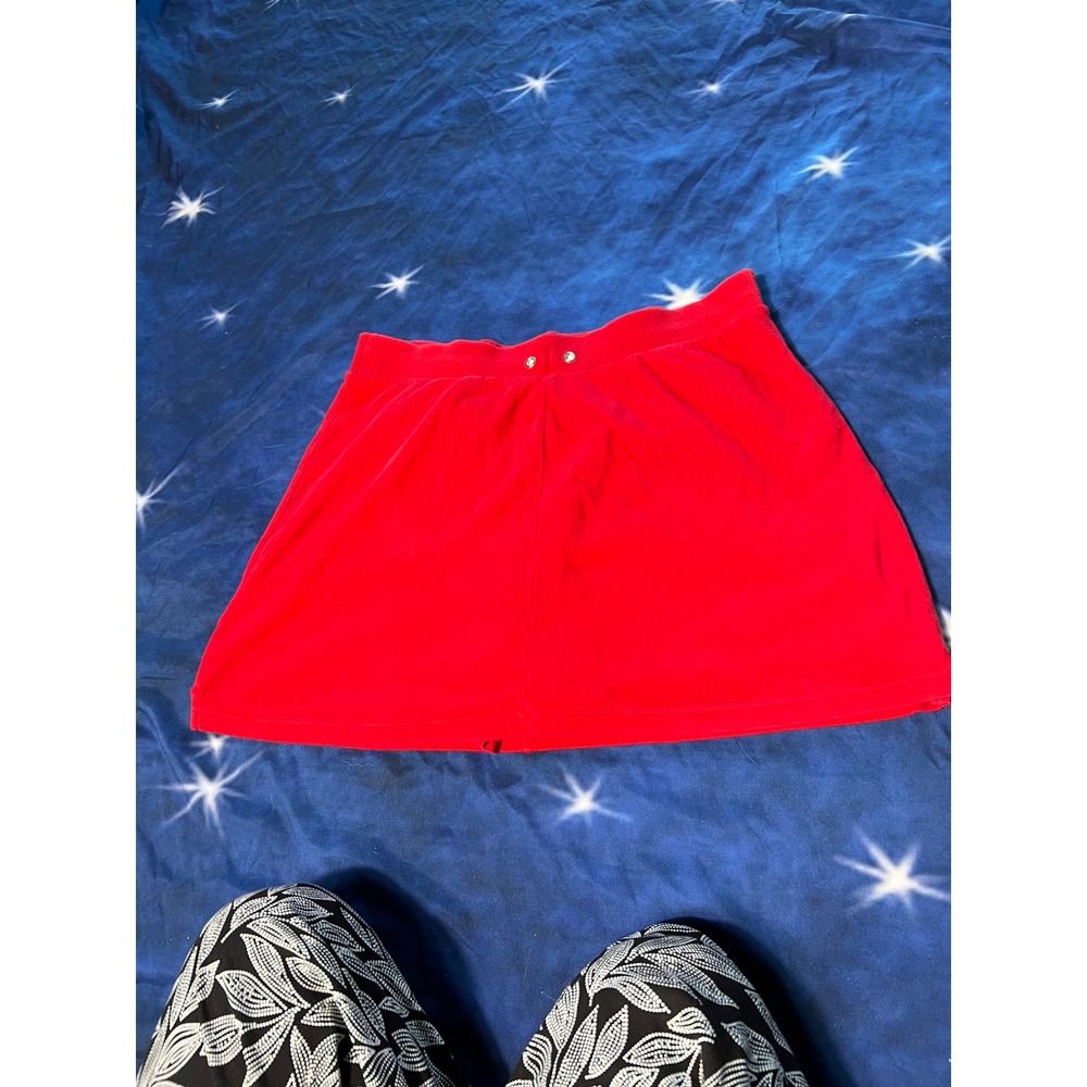 Croft & Barrow Red Cotton Knit Skort Size L Elastic Waist Back Pocket Sporty